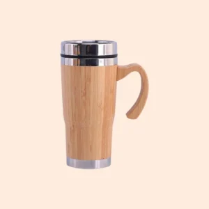 Handle Bamboo Shell Car Cup